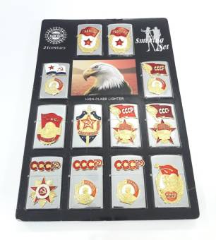 Зажигалка бензиновая тип zippo JianTai "СССР Отечественная война"