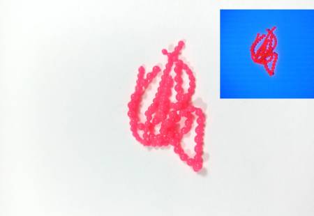ИКРА №23 флуоресцентая 3мм, 4мм, цв. розовый, аром. икра, 100 шт