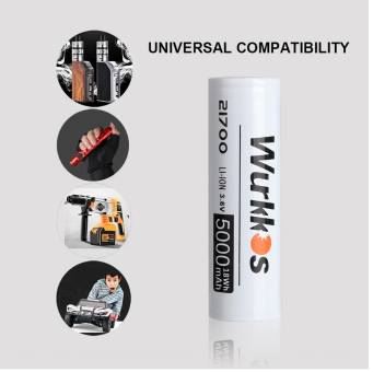 Аккумулятор "Wurkkos" Li-ion 21700 (5000мАh) 3.6V ~ 3.7V