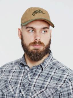 Бейсболка Logo Cap Helikon, цвет Coyote/Olive Green A