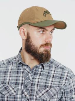 Бейсболка Logo Cap Helikon, цвет Coyote/Olive Green A