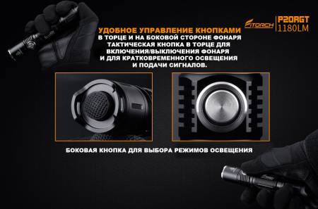 ФОНАРЬ ручной P20RGT "FiTorch" тактический (USB зарядка, Power Bank)