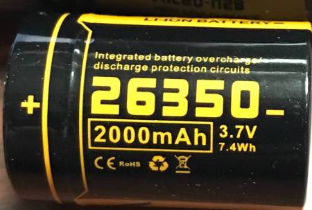 АККУМУЛЯТОР 26350 FiTorch (2000 mAh) с зарядкой USB