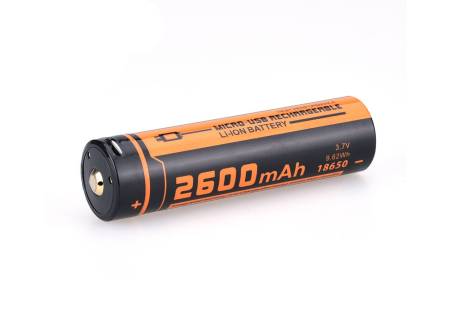 АККУМУЛЯТОР 18650 "FiTorch" (2600 mAh) с зарядкой USB