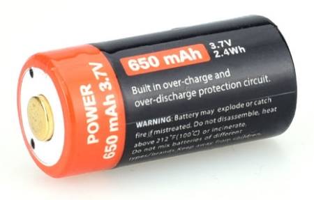 АККУМУЛЯТОР 16340 FiTorch (650 mAh) с зарядкой USB