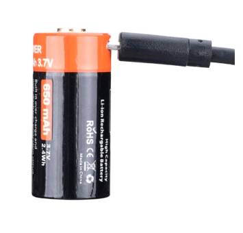 АККУМУЛЯТОР 16340 FiTorch (650 mAh) с зарядкой USB
