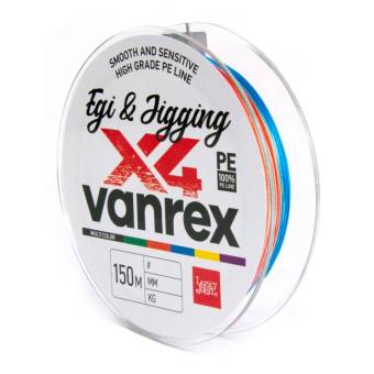 ШНУР плетённый 150м VANREX EGI & JIGGING Х4 BRAID MULTI COLOR "LJ"
