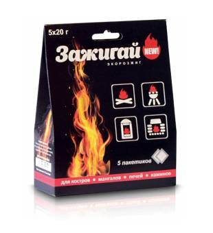 Экорозжиг "Зажигай" сухой спирт пакетики 5шт/20г