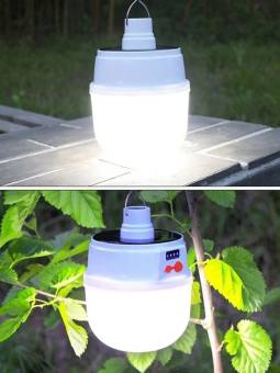 Фонарь кемпинговый аккум. 18650 и солнечной батарее HG-1359, 42 LED