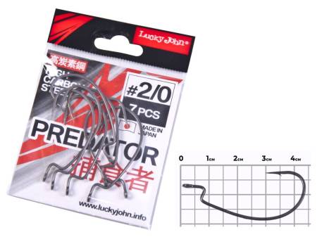 КРЮЧКИ офсетные PREDATOR #3/0 6шт. "Lucky John"