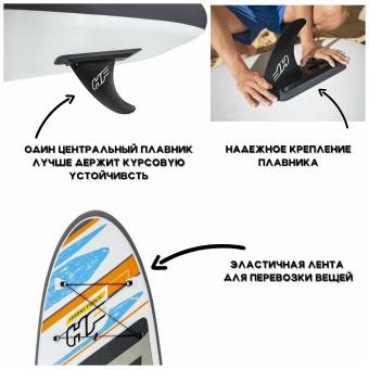 CАПБОРД Hydro-Force White Cap 3,05 м SUP board "Bestway"