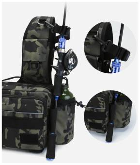 СУМКА многофункциональная рыболовная на плечо для снастей и аксессуаров woodland