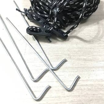 4 колышка (16 см ) + 4 растяжки (235 см)
