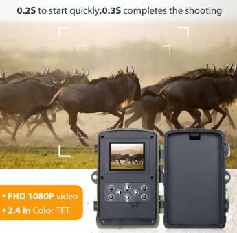 КАМЕРА FHD фотоловушка видеонаблюдение HC-801A