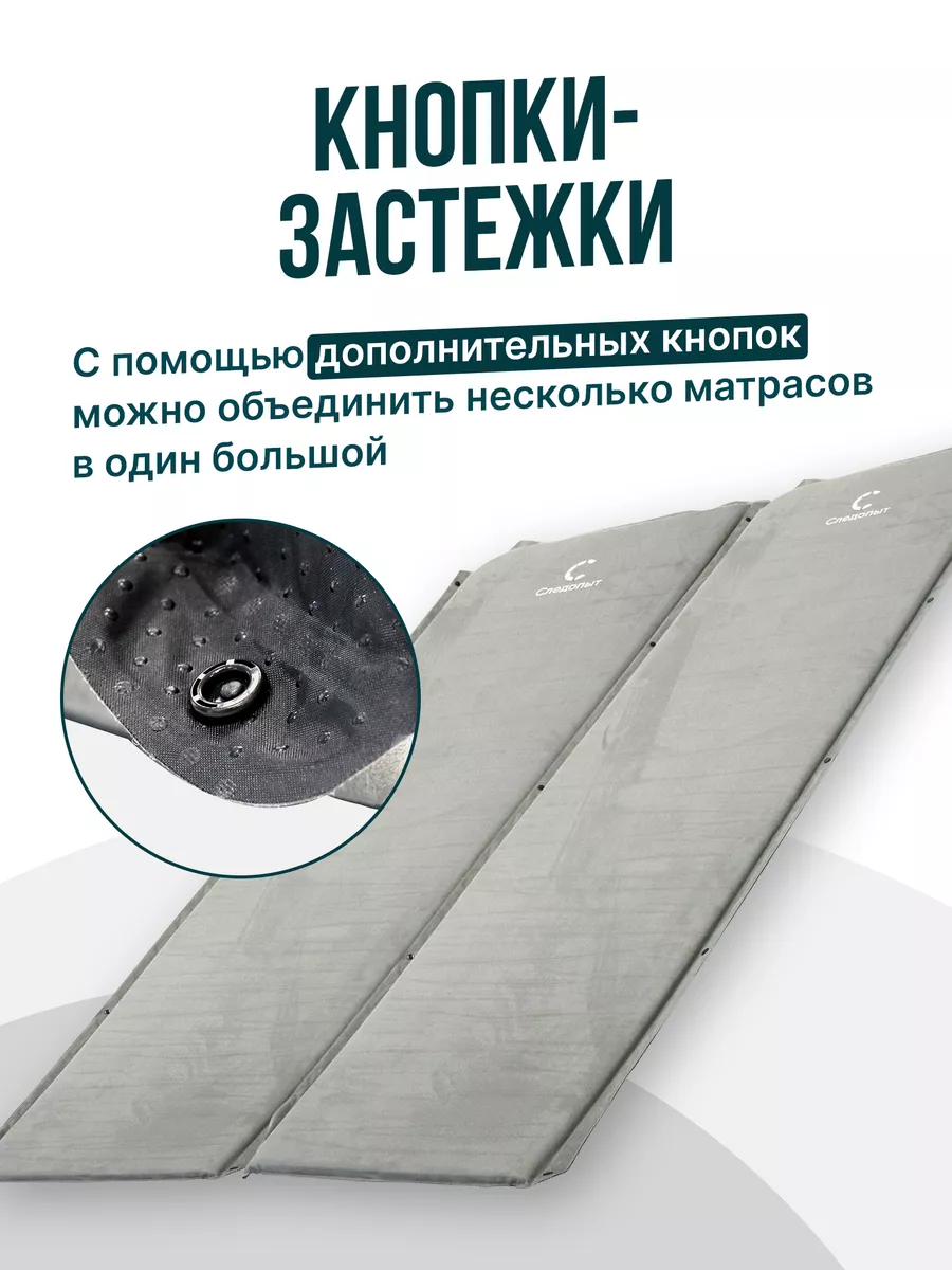 КОВРИК самонадувной 191*62*5 "Следопыт" серый PF-KS-04