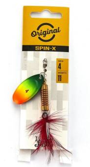 БЛЕСНА 04, 11,0г, FT вращ. SPIN X ROUND "LUCKY JOHN"