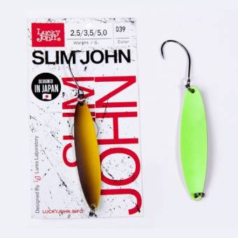 БЛЕСНА 37мм, 2,5г, 039 колеб. SLIM "LUCKY JOHN"