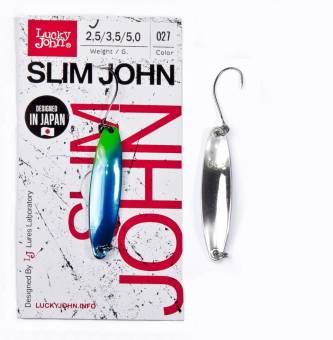 БЛЕСНА 37мм, 2,5г, 027 колеб. SLIM "LUCKY JOHN"