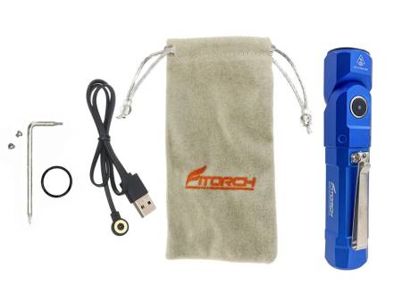 ФОНАРЬ ручной ER26 "FiTorch" поворотный (магнитная USB зарядка, магнит) синий