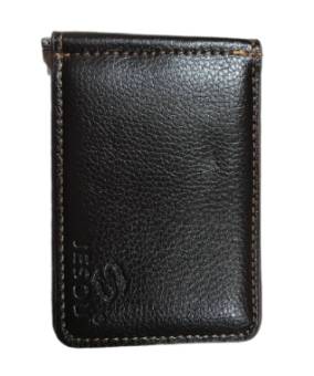 Кошелёк/зажим для денег 11х8 см коричневый