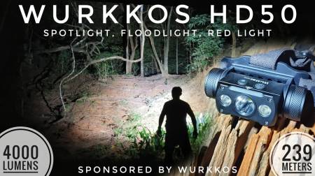 ФОНАРЬ налобный HD50 Black 5700-6000K "Wurkkos"