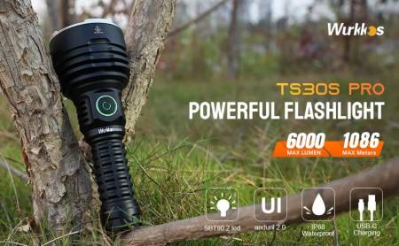 ФОНАРЬ ручной TS30SPRO Black 5700К "Wurkkos"
