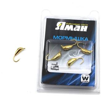 Мормышка 1.1г. вольф. Банан с ушк, цвет золото "Яман" Я-МР0265