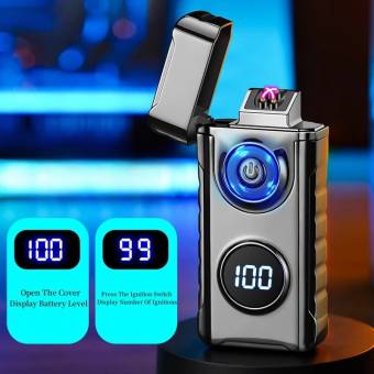 Зажигалка электроимпульсная USB type-c Z-10435 + фонарь