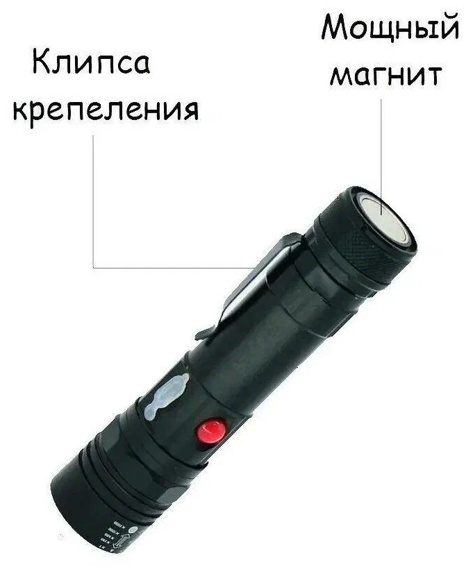 Фонарик, карманный фонарик, фонарик светодиодный, ударопрочный корпус, 4 режима работы
