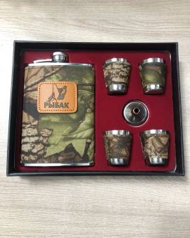 Подарочный набор "Рыбак" Фляжка + воронка + 4 стопки