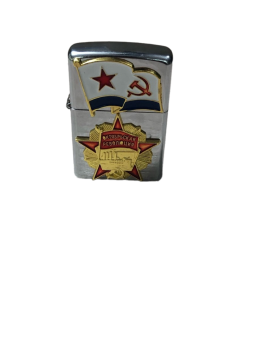 Зажигалка бензиновая тип zippo JianTai "Октябрьская Революция"