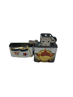 Зажигалка бензиновая тип zippo JianTai "Октябрьская Революция"