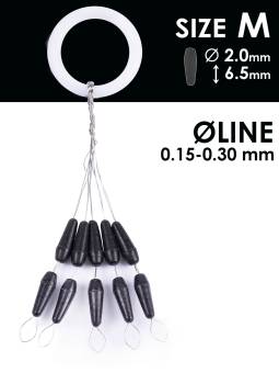 СТОПОРЫ рыболовные Р.002M 10шт. RUBBER CONE "Salmo"