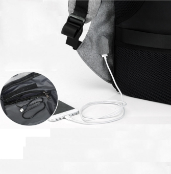 Рюкзак Антивор Bobby с USB портом 15л BLUE