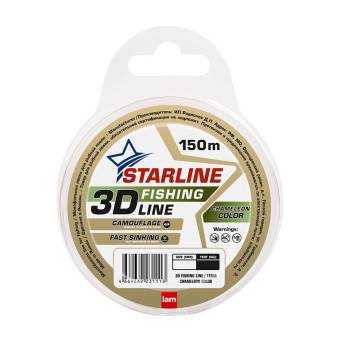 ЛЕСКА монофильная 3D 150m, 0.16mm, 2.5kg chameleon "Starline"