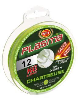 ШНУР плетённый 150m, 0.10mm, 12kg, X8 Plasma Chartreuse "WFT"