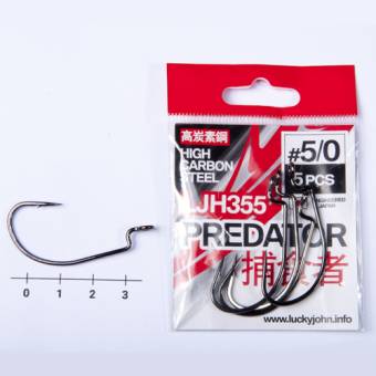 КРЮЧКИ офсетные PREDATOR #4/0 3шт. LJH356 Lucky John"