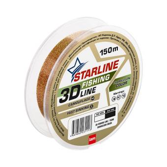 ЛЕСКА монофильная 3D 150m, 0.12mm, 1.4kg chameleon "Starline"