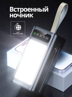 Внешний аккумулятор POWER BANK  SmartX X-107, быстрая зарядка 35W, 80000 mAh
