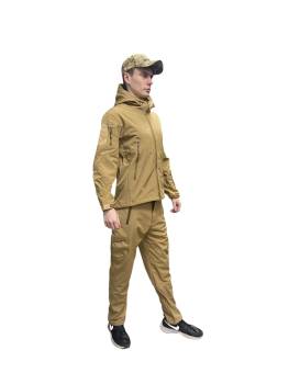 КОСТЮМ демисезонный  Cофтшелл Softshell Койот р.M (46-48)