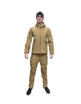 КОСТЮМ демисезонный  Cофтшелл Softshell Койот р.M (46-48)