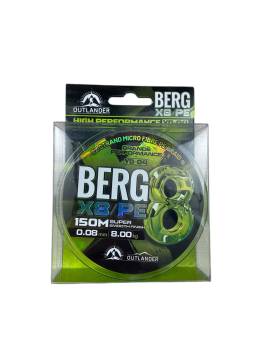 ШНУР плетённый 150m, 0.08mm, 8.00kg. Outlander BERG X8/PE