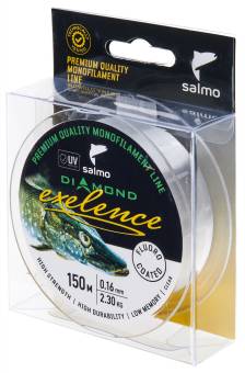 ЛЕСКА моноф.150m 0.16 mm Salmo Diamond EXELENCE FLUORO COATED Clear