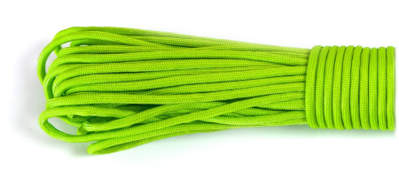 Paracord 550 fluo green #017 30 метров