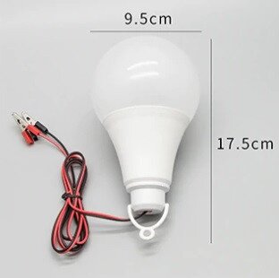 Лампа 12V 15W (Real 12V 7W 0.6mAh) ЗАЖИМЫ КРОКОДИЛЫ