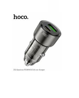 Автомобильное зарядное устройство HOCO Z52, 3A, 38W, 1xUSB, 1xUSB-C, PD20W, QC3.0 черное