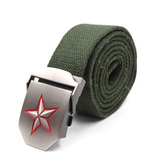 Ремень "СЛЕДОПЫТ-Звезда", 1400х36 мм, текстиль, зеленый PF-BE-04