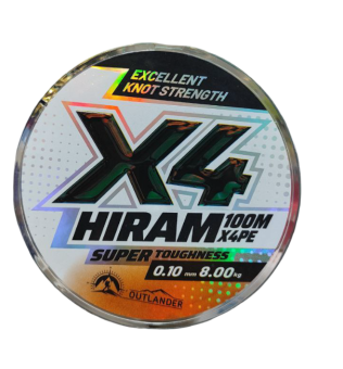 ШНУР плетеный 100m, 0.10mm, 8,0kg Outlander HIRAM