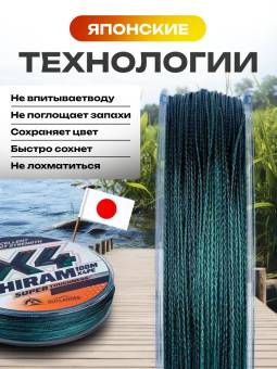 ШНУР плетеный 100m, 0.20mm, 16,7kg Outlander HIRAM