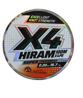 ШНУР плетеный 100m, 0.20mm, 16,7kg Outlander HIRAM
